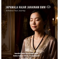 Japamala Necklace 108 Beads Hajar Jahanama Agate Stone 6mm Brass Pumpkin Pendant Can Be Opened and C