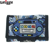 Australia Smiggle High Quality Original Children's Wallet Boys Cartoon Blue Game Card Bag Three Layer Clutch Bag Cool Coin Purse