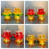 Small altar lamp. lotus altar lamp. crystal glass altar lamp. altar lamp type 1