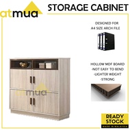 Atmua Furniture Tiso 4 Door Book Cabinet With Door Almari Buku Almari Pakaian Storage Cabinet Booksh