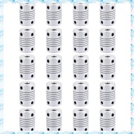 [R Q M U] 20pcs 6mm to 8mm Shaft Coupling 25mm Length 18mm Diameter Stepper Motor Coupler Aluminum A