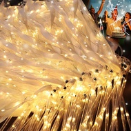 Pieces Light up Wands for Wedding Multi Mode Wedding Wands White Ribbon Wands Glow Fairy Wands with 