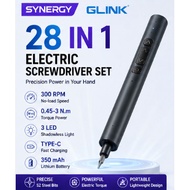 GLINK 28 in 1 Electric Screwdriver Set 300RPM Type-C Rechargeable Precision Repair Tool with 24 S2 B