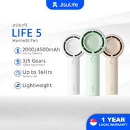 JISULIFE Mini Fan Life 5 Portable Handheld Pocket Fan USB Rechargeable Battery Strong Wind