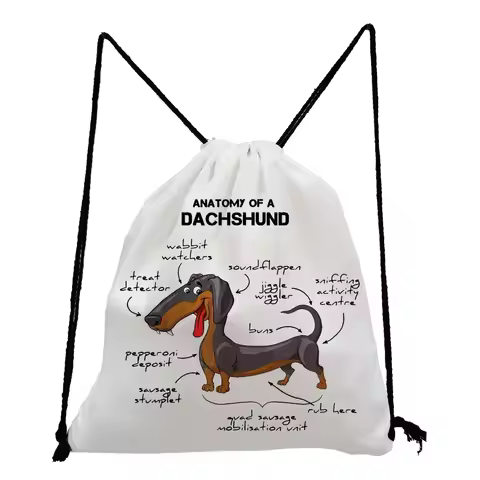 Anatomy Life Is Better With A Dachshund Funny Backpacks for Students Shoes Bag Casual Gift High Qual