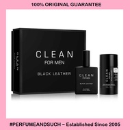 CLEAN For Men Black Leather Perfume 2-Piece Full Size Gift Set - Hadiah hantaran, Valentine days gif