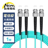 Taiwan Neon Telecom Grade ST-ST Multimode 10G Dual Core OM3 Optical Fiber Jumper 1 Meter