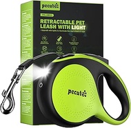 Pecute Retractable Dog Lead with Rechargeable LED Light, 8m/26ft Dog Lead with 360° Tangle-Free Exte