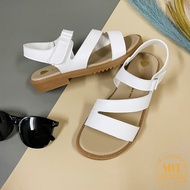 +Zero Size 36 Velcro Felt Sandals Flat Soft Sole Low Heel Root