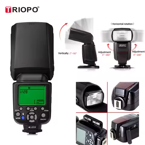 TRIOPO TR-988 TTL HSS High Speed Sync Camera Speedlite Flash for Canon and Nikon 6D 60D 550D 600D D8