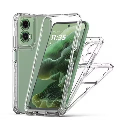 Transparent Phone Case For Motorola MOTO G34 G35 G54 moto G85 G84 G24 TPU+PC Anti Fall Thick Protect