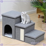 [SimhoabeMY] Foldable Pet Stairs Pet Stairs 3 Steps Comfortable Pet House Older Cat Ladder Pets Dog Step Cat Dog Steps Pet Storage Stepper