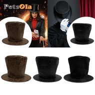 [PETSOLA] Extra Tall Top Hat Funky Carnival Themed Parties Nightclub Holiday Flat Top Role