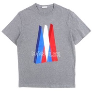 成色極佳 ▼ MONCLER 21SS 100% 純棉 logo 印花圓領短袖 T 卹 灰色 S 碼 正品男士