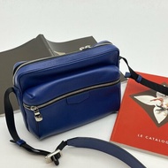Louis Vuitton LV 藍色 全皮 郵差包/斜背包/肩背包