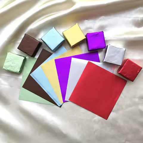 1000pcs 10x10 Cm Diamond Emboss Foil Wrapper for Chocolate Bonbons Package Confectionery Foil No Pap