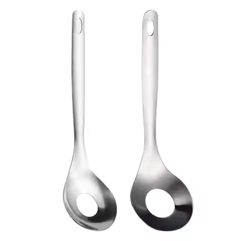 Stainless Steel Croquettes Meatball Spoon Mold Non-stick with Round Hole Meatball Maker Spoon Hangab