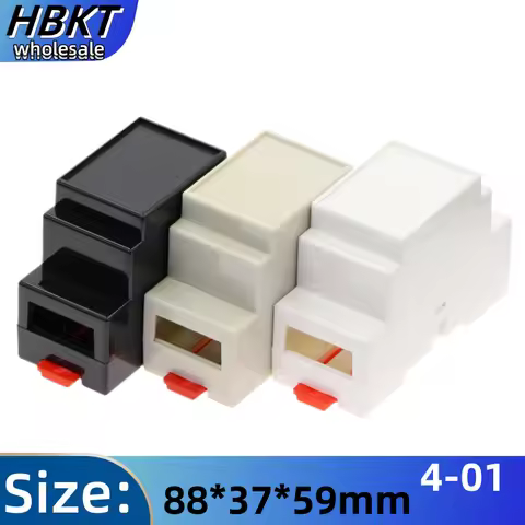 1PCS 35-Rail Mounting Instrument Housing 88x37x59mm DIN Rail PLC Junction Box Plastic Electronics Sh