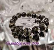 100% New 全新品 天然 巴西出產 內含密礦物質 晶瑩剔透 千層綠幽靈 主正財、助事業運 13mm 手串一條 QB-881