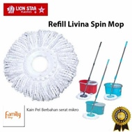 Refill Pel Lantai Livina Spin Mop BM 50 Untuk Ember Lion Star Pel BM 45 / 51