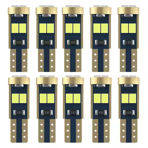 10X T5 Led Bulb W3W W1.2W 12V Car Dashboard Lights 2016 6 SMD Reading Instrument Panel Lamp For Auto