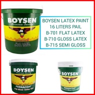 ♆ ✻ Boysen Permacoat Latex Pail 16L Acrylic 16 liters Semi Gloss Flat Latex Gloss Latex 701 715 710