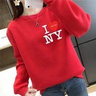 [AMYGO] Sweatshirts Women Oversized  Sweatshirt Woman Oversized Plus Size Lengan Panjang Muslimah Baju Perempuan Crop Top Korean Style