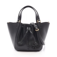 【二手】Tory Burch MacGraw Mini Dragonfly 兩用手提包 90473 黑色皮革 MacGraw Mini Dragonfly 女士