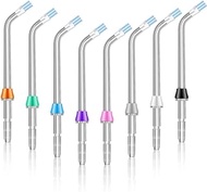 8 Pieces Compatible with Waterpik Replacement Flossers Replacement Tips, Classic Jet Tips Flosser Refill Heads Replacement Heads for Water Toothpick (Simple Style)