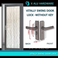 Vitally Aluminium Toilet Swing Door Lock Handle Toilet Bathroom Kitchen Door Lock vitally handle loc