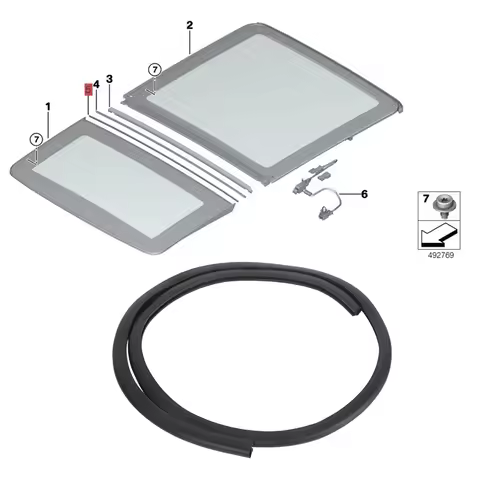 Rubber Front Black Sealing Glass Cover Sunroof Strip For BMW X3 G01 G08 X4 G02 X5 G05 X6 G06 X7 G07 