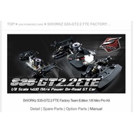 Sworkz Gt2 fte 1/8 nitro car pro kit