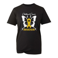 Childhood Cancer Awareness T-Shirt, Breast Cancer Awareness Butterfly Unisex Top