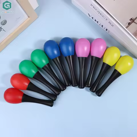 2Pcs Plastic Maracas Sand Hammer Rattle Shaker Percussion Musical Instruments Toys For School Percus