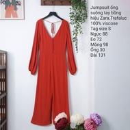 Branded Jumpsuit with long, loose legs and puffed sleeves (vintage, 2hand)