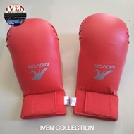 muvon hand protector basic kumite karate gloves sarung tinju bela diri aka ao - Biru S