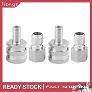henye-my Quick Connector Brewing Adapter  4pcs G1/2in Thread Stainless Steel Wear-Resistant Corrosio