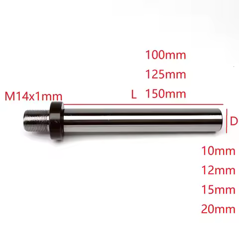 Solid M14x1mm M14 Thread Spindle Shaft Bar Shank Arbor DIY Wood Lathe Headstock Fit Mini Chuck K01-5