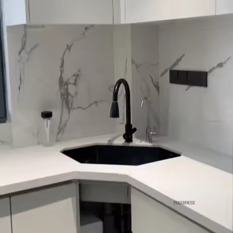 Modern Corner Kitchen Sinks Dish Drainer Thickened Stainless Steel Art Under-counter Washbasin Creat