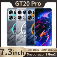 GT20 Pro Smartphone 5G Cellphone 16GB+1TB 7.3inch 8000mAh World Clock Calculator Recorder Android Ph