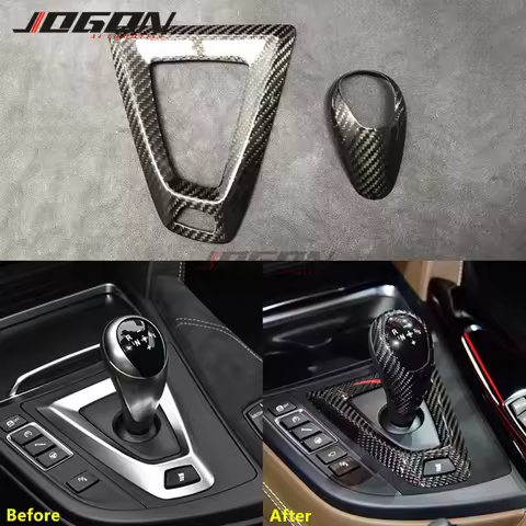 JOGON Carbon Fiber For BMW F87 M2 F80 M4 F82 M3 M5 F83 F85 X5M F86 X6M F13 Car Gear Shift Knob Cap C