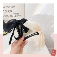 Aurora Yarn Bow Tie Banana Clip Vertical Clip Ponytail Hair Clip Back Head Headdress Temperament Sma