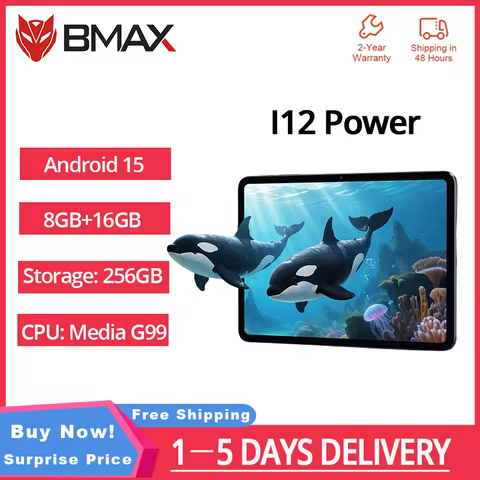 BMAX I12 Power Android 15 Tablet 11.4" 90Hz 2.4K IPS MediaTek Helio G99 ARM Mali-G57 MC2 8GB+16GB Ex