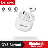 （24h-in stock）QY3 TWS Bluetooth Headset Wireless Headset HD Stereo IPX5 Lenovo Lenovo Headset with Mic