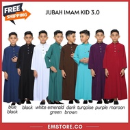 JUBAH BUDAK LELAKI JUBAH IMAM KID LENGAN PANJANG JUBAH RAYA 2024