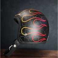 Slimhead 500TX Crack Flame - slim helmet, vespa helmet, Chopper helmet