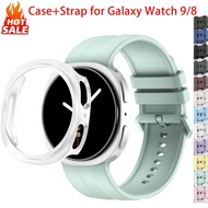 Hollow PC Case+Silicone Strap Compatible for Samsung Galaxy Watch 9/8 40mm 44mm Strap Band Shockproo