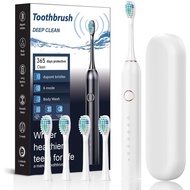 Wella Electric Toothbrush - Effortlessly  ile, with 4 Replaceable Brush Heads, 6 Cleaning Modes, Two