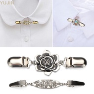 YUJIN Cardigan Clip Winter Fashion Rhinestone Flower Retro Shirt Collar Duck Clip Clasps