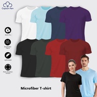 Baju Microfiber Dri Fit T-Shirt For Men Breathable Gym Polyester T-shirt Plain Quick Dry Sport Ice S